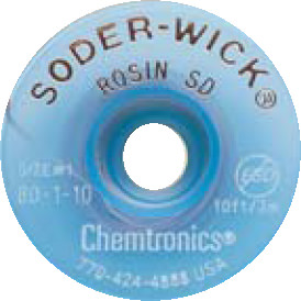 ESD-safe bobbin for 5' and 10' solder wick