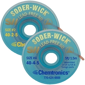 Soder-Wick® Lead-Free solder wick designed for removal of today’s high-temperature lead-free solders
