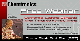 Picture of Conformal Coating Defects: When Things Go Horribly Wrong